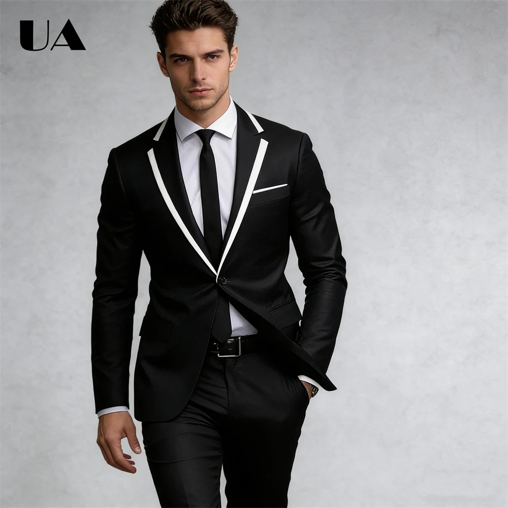 Мужской костюм с зубцами для официальных мероприятий