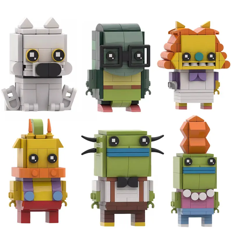 

MOC классические анимационные рокосы, современные наборы фигурок Life Brickheadz, строительные блоки, детские игрушки, Рождественский подарок