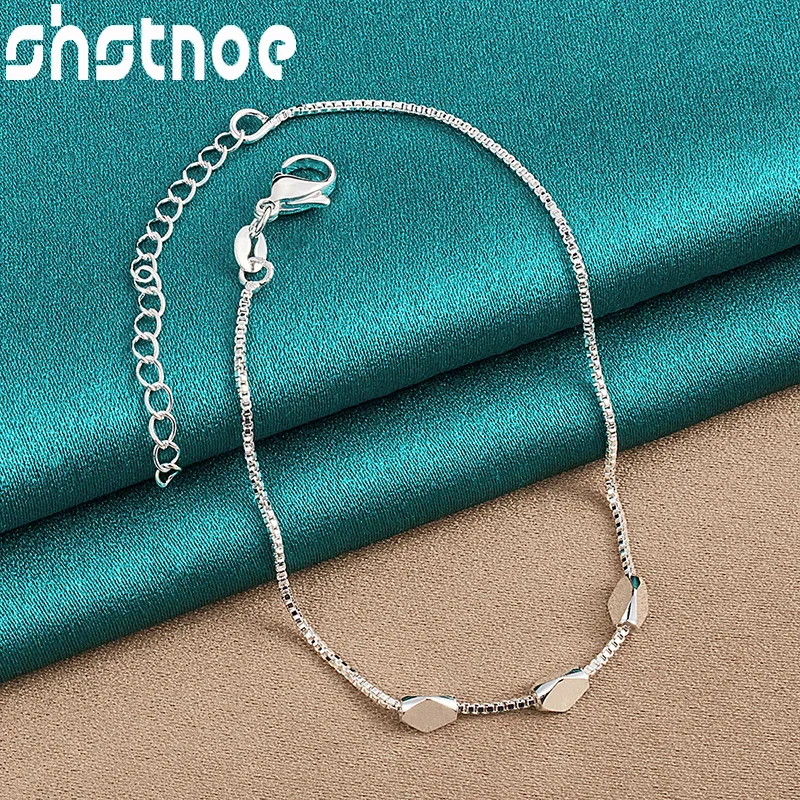 SHSTONE 925 Sterling Silver Three Rhombus Bracelets For Women Party Wedding Engagement Fashion Charm Jewelry Accessories Gifts