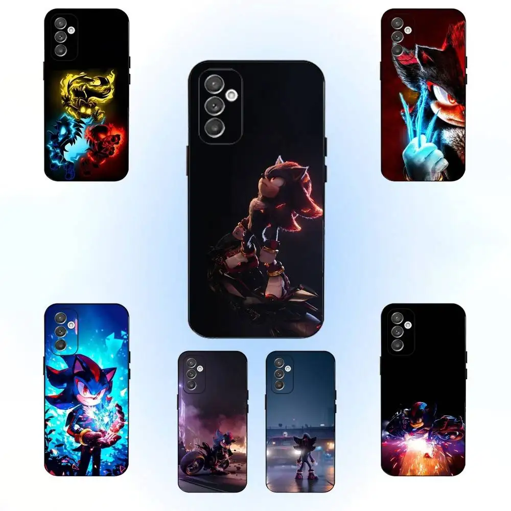 

Anime The Hedgehog Shadow Phone Case For Samsung Galaxy A91,A80,A73,A72 ,A71,A53A52,A32 ,A31A22,A21s,A20,Black Cover