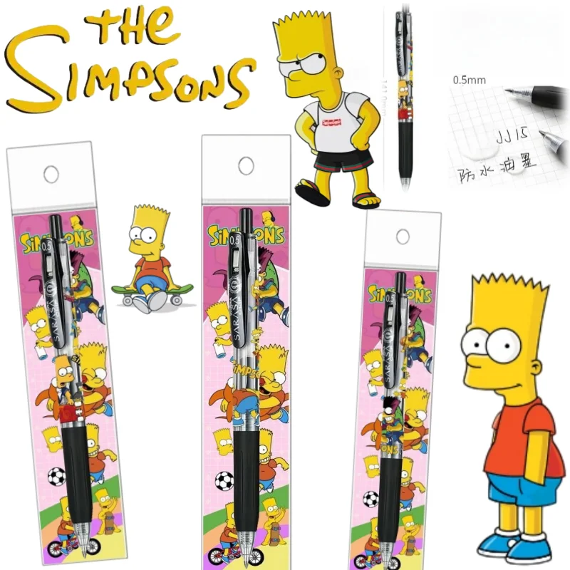 The Simpsons Homer Marge Bart Gel Pen Creative High Color Value Animation Cartoon diy Print Student Smooth Quick Dry Press Pen
