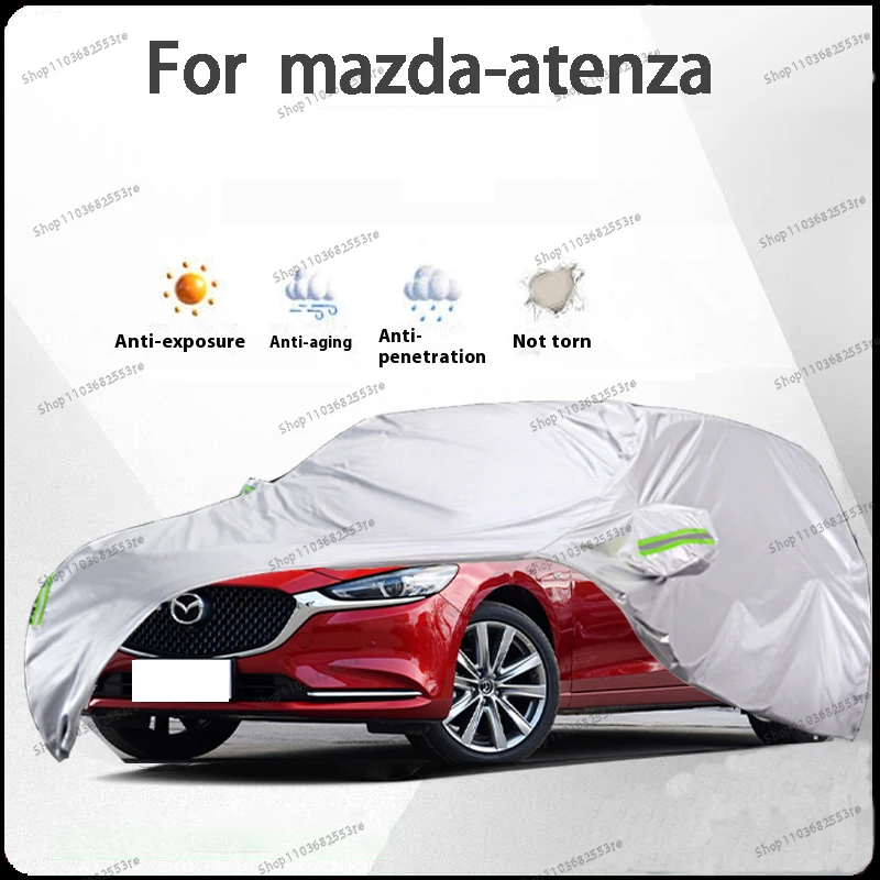 

Чехол для автомобиля Mazda Atenza Fit — водонепроницаемый, пылезащитный, солнцезащитный козырек (УФ), снегозащитный | Серебряное полное покрытие с защитой в течение всего дня