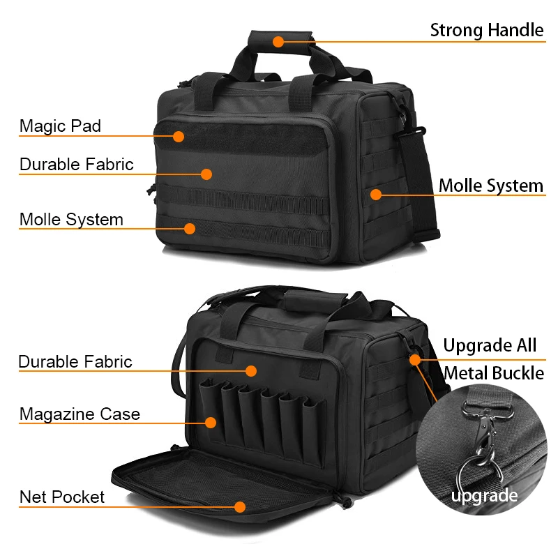 Tactical Range Bag Durable 600D Nylon Men\'s Shooting Pack for Hunting Accessories Molle System Magzine Case Backpack Camera Bag