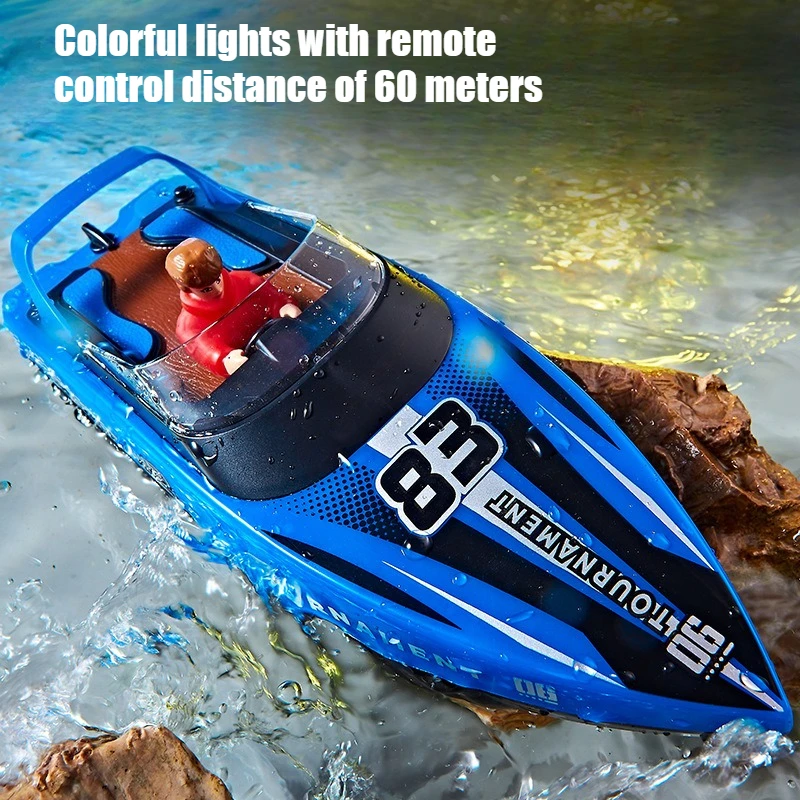 High Speed RC Ship Dual Motor Continuously Variable Transmission Children Electric Toy Water Racing Remote Contol Speedboat Boat