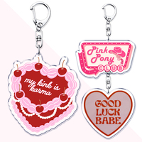 Trending Singer Pink Pony Club Good Luck Babe Keychains for Accessories Bag Hot To Go Femininomenon Keyrings Jewelry Fans Gifts