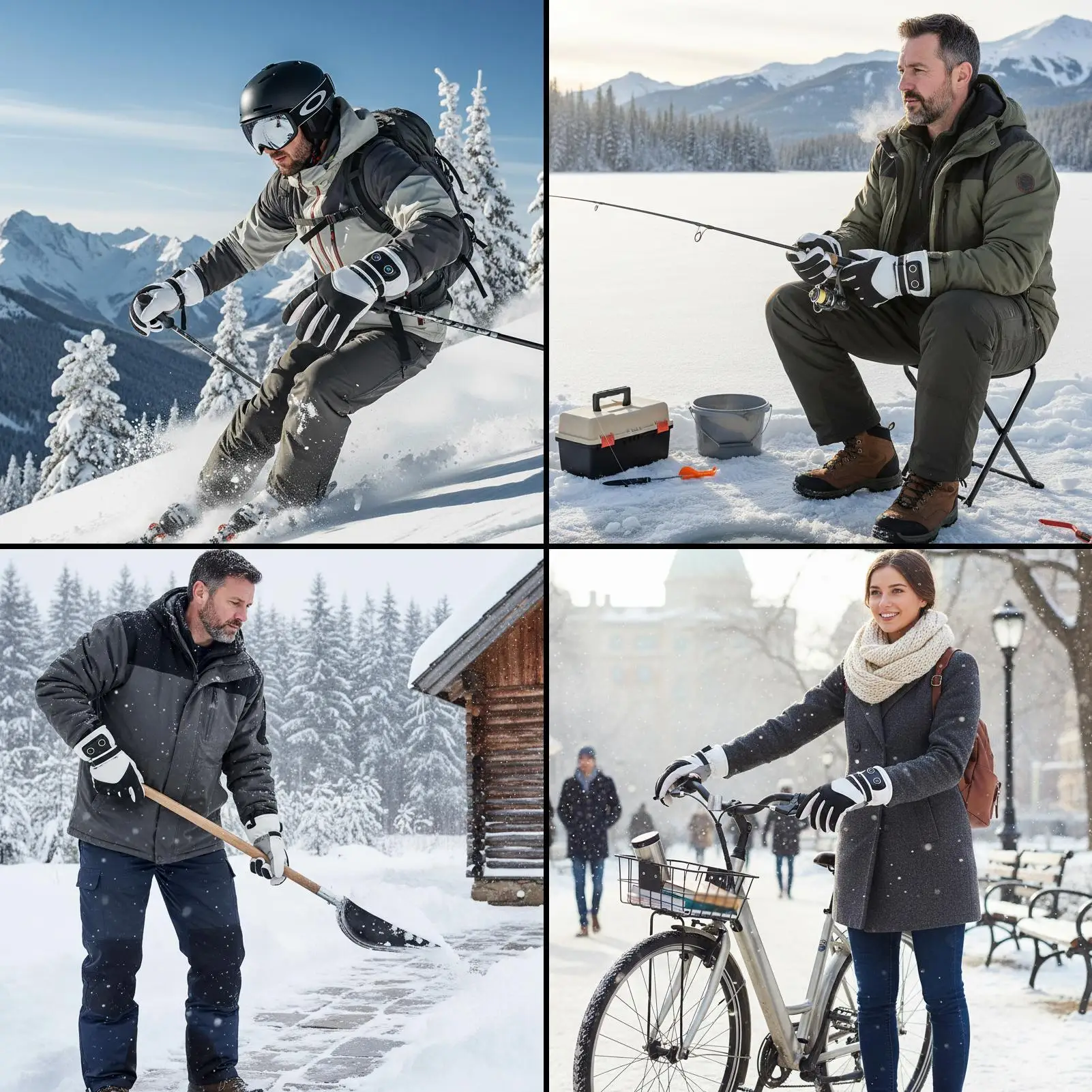 

Heated Gloves Women Touchscreen Hiking Warming Supplies Outdoor Skiing Gloves For Sports Enthusiasts Riders Delivery Drivers