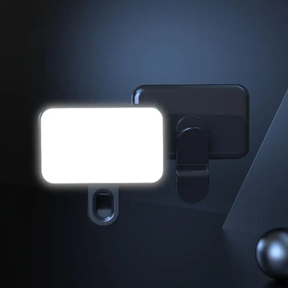 Lampu Isi Selfie Mini Portabel Dapat Diisi Ulang 3 Mode Klip Kecerahan Dapat Disesuaikan untuk Ponsel Rias Lampu Isi Komputer