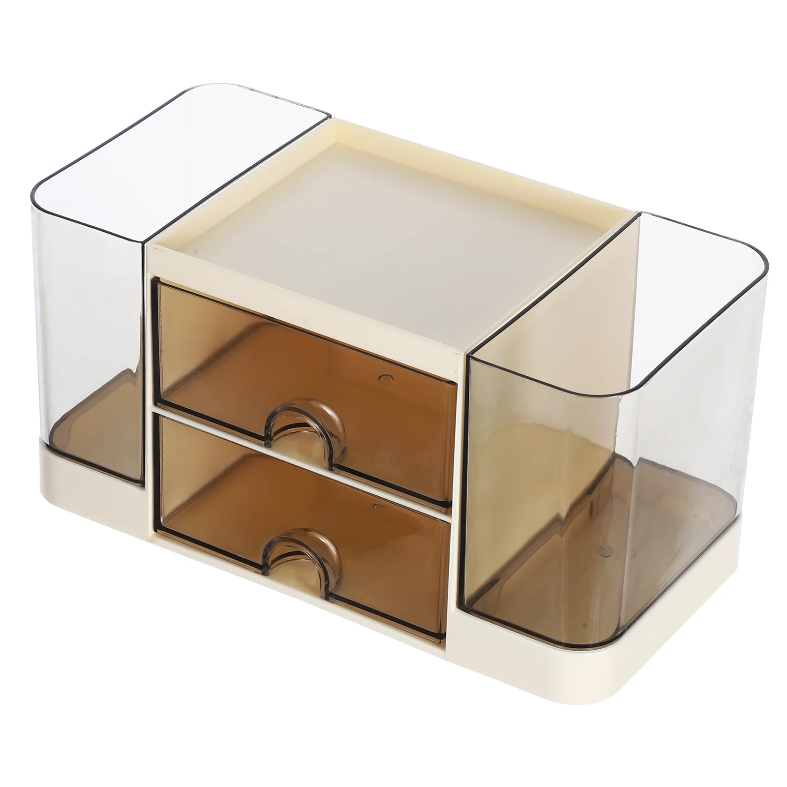 

2 Drawer Desk Organizer Box For Stationery Art Supplies Pencil Pen Holder Desktop Skincare Storage Office School