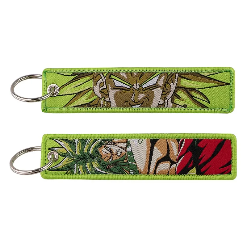 Anime 1Pcs Dragon Ball Z Embroidered Keychain Tags Son Goku Vegeta Broly Jet Tag Keyring for Car Keys Backpack Accessories - view 2