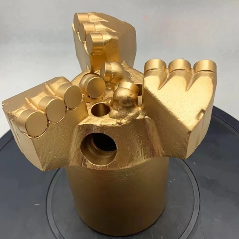Three-wing exploration geological coring rock bit for drilling well concrete coal mine with diamond composite sheet 1308PDC