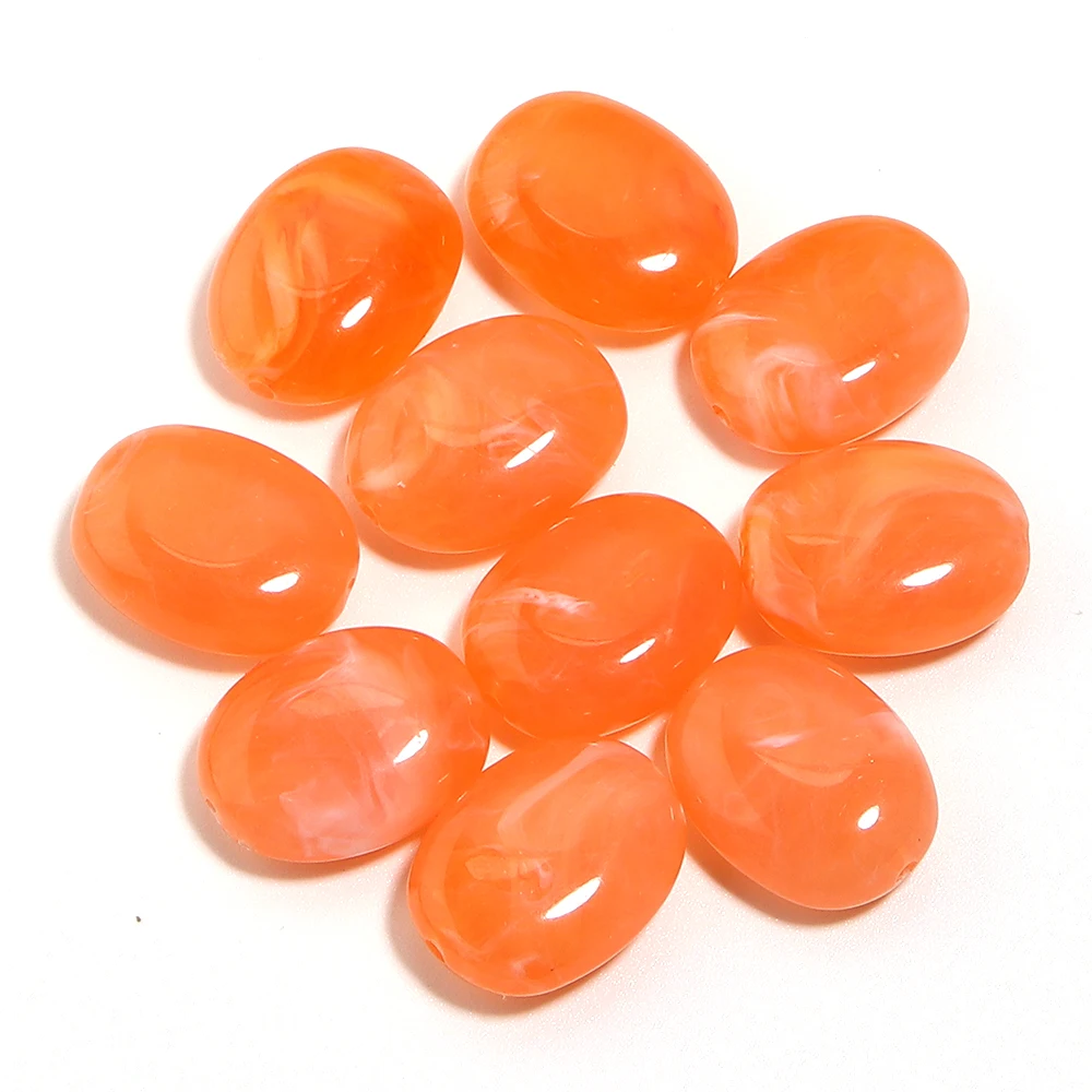 20 Stück 15 x 19 mm zweifarbige ovale Acrylperlen, imitierte Jadesteine, lose Abstandsperlen für die Schmuckherstellung, DIY-Armband, Halskette – Detail 13