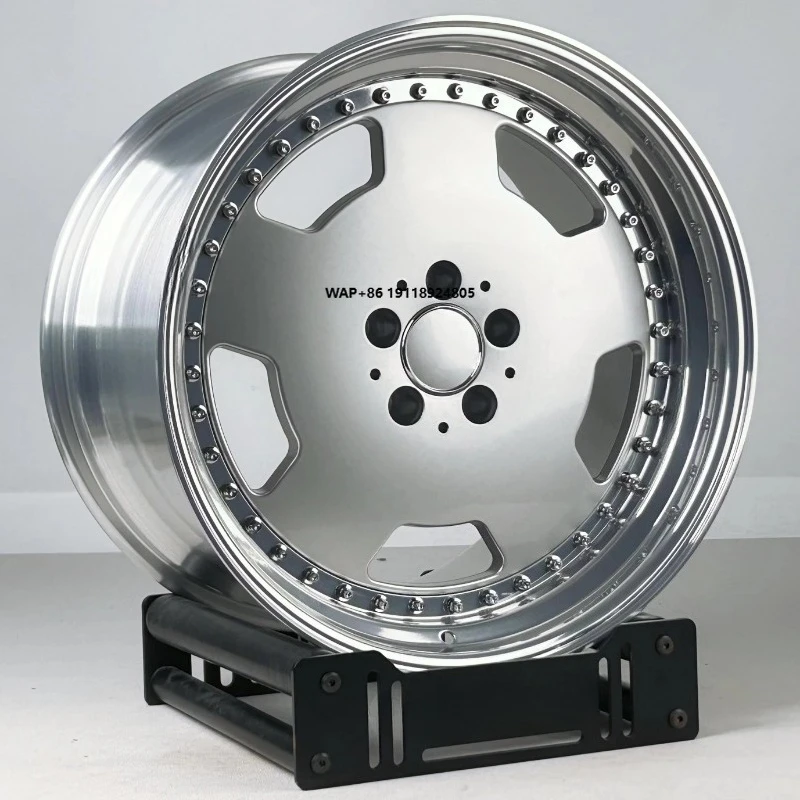 3 Piece Forged 5x112 Wheels 17 18 19 Inch Alloy Deep Dish Rims for E Class E60 E55 E53 C63 C43 CLA35