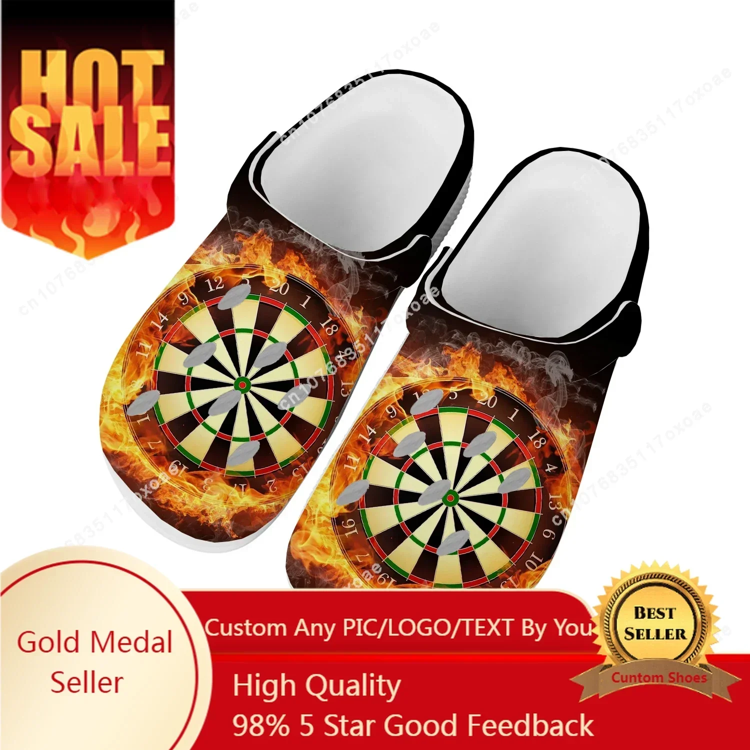 

Love Gift Darts Player Home Clog Mens Women Youth Boy Girl Sandals Shoes Garden Custom Made Breathable Shoe Beach Hole Slippers