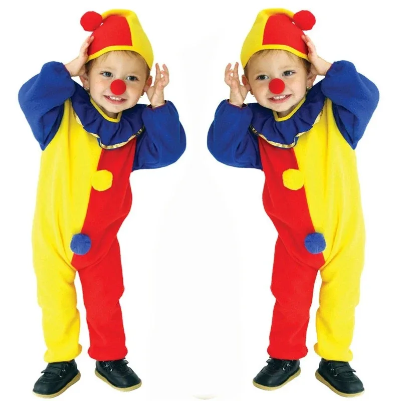 Umorden озорной Джокер шут костюм клоуна для детей для мальчиков и девочек фантазия вечерние карнавальные костюмы Пурим на Хэллоуин косплей