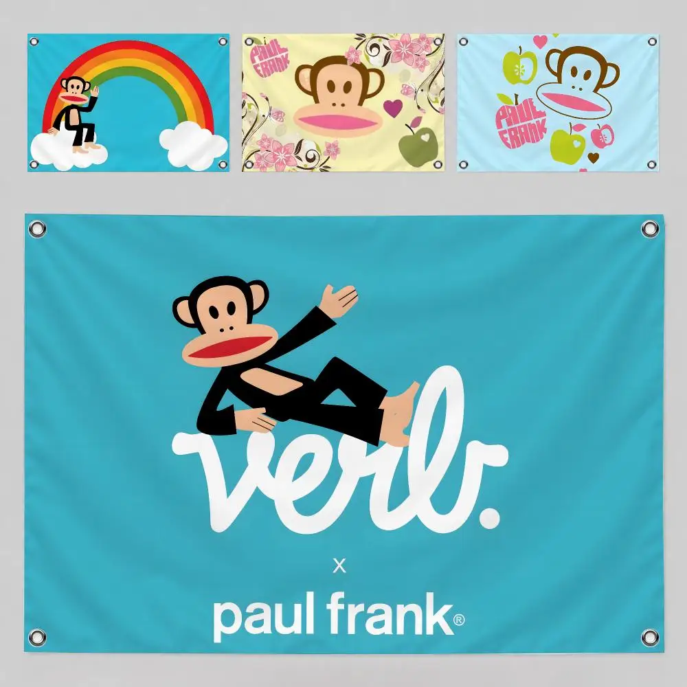 Paul Frank Retro Cartoon Classic Style Flags Home Yard & Garden Decor Banner - Indoor Outdoor Wall Hanging Flag
