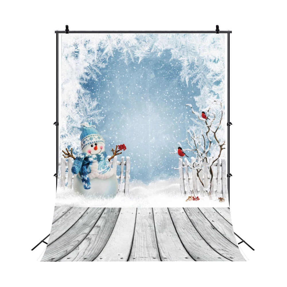 Winter Scene Backdrop White Snowy Forest Shiny Dot Snowflake Christmas Decor Baby Kids Portrait Background for Photography Props