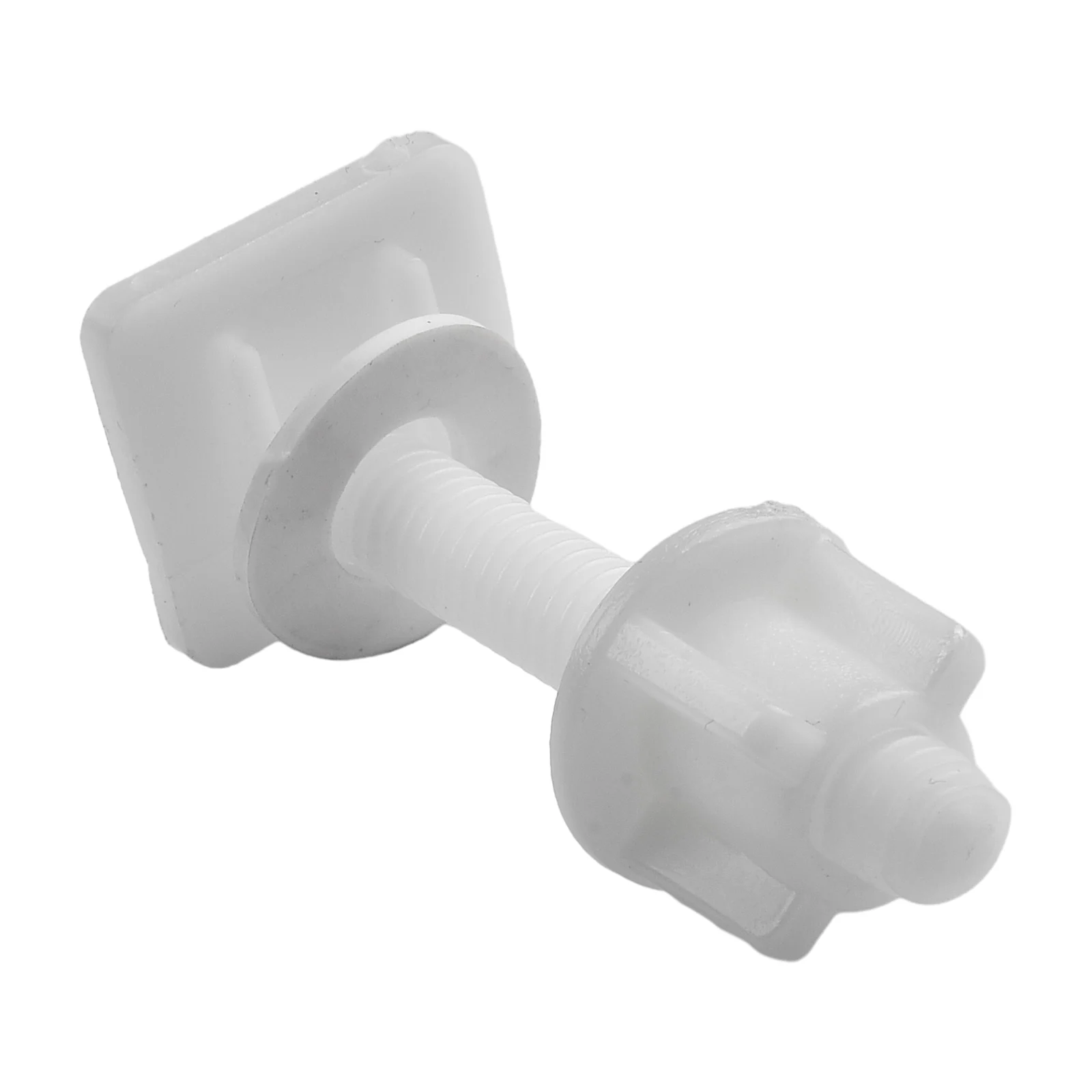 Plastic Fastener Kit Designed for Toilet Seat Hinge Maintenance Including Mounting Bolts Screws and Supporting Washers