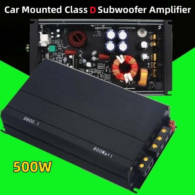 

Car Mounted Class D 500W Single Channel Dual Voice Coil Pure Bass Vehicle Audio Power Amplifier for Driving Passive Subwoofer