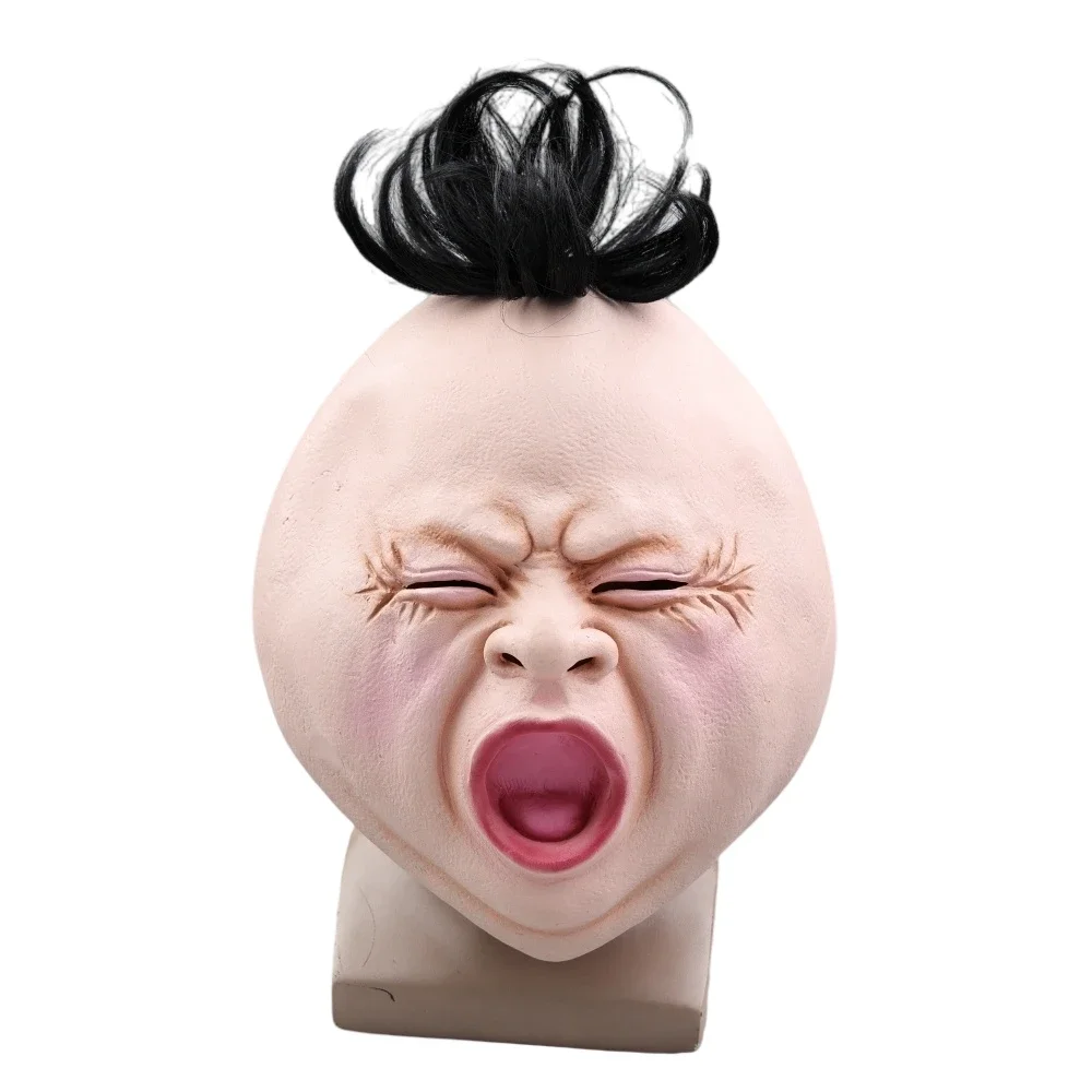 

Маска для косплея, забавные маски для лица желтого цвета, латексная маска на всю голову для взрослых, вечерние маскарадные карнавальные костюмы на Хэллоуин