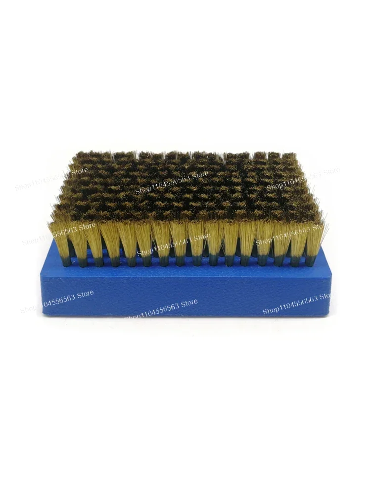 ​​Plastic Handle Fine Wire Brush, 0.076mm Copper/Stainless Steel Hybrid Bristles for Precision Cleaning & Surface Finishing