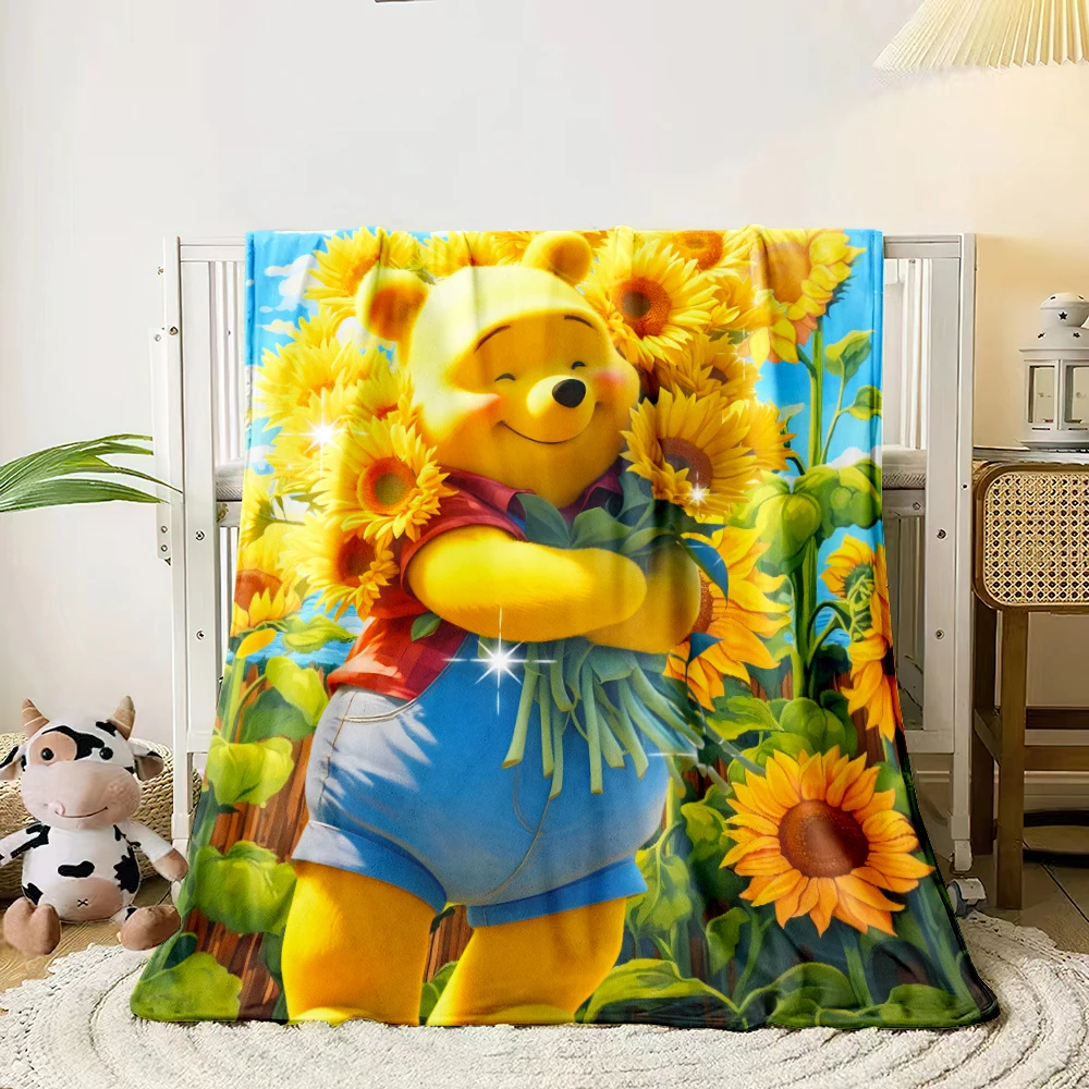 Winnie the Pooh blanket. Four seasons blanket.for sofa, beds, living room, travel picnic blanket gifts