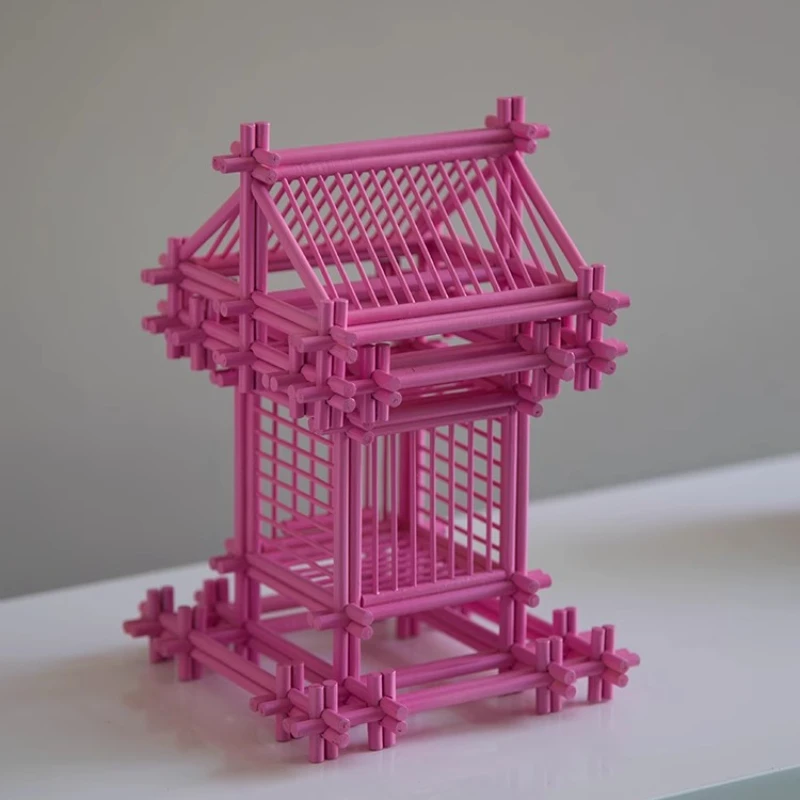 منزل مجوف من الخشب الوردي لسان العلية ونقران فن معمار الدوبامين على الطراز الوطني للزينة