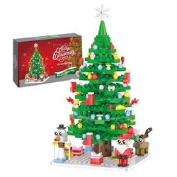 Ensemble de blocs de construction d'arbre de Noël pour enfants, calendrier de l'avent de Noël, kit de briques de bricolage, cadeau pour enfants de 6 ans et plus, jouets en boîte, nouveau