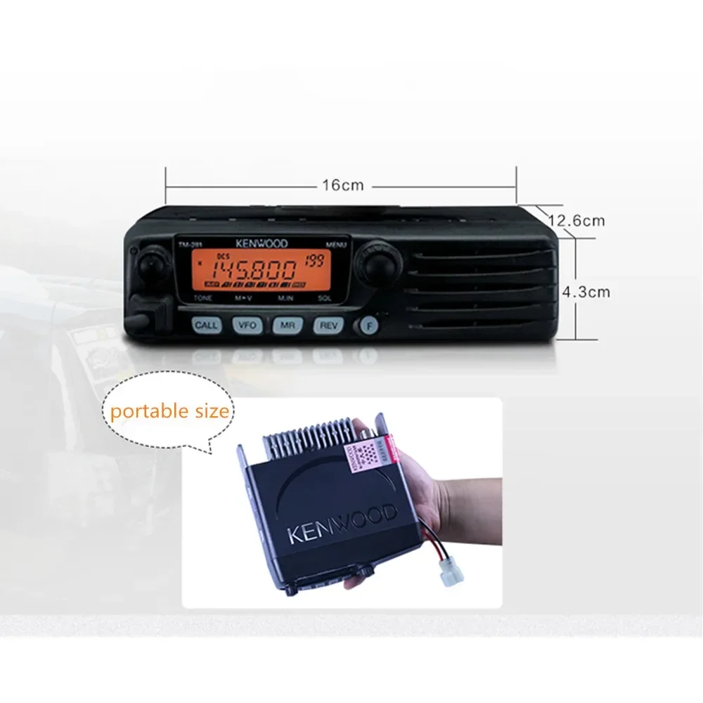 TM281A TM481A TM-281A TM-481A 65W Ham Amateur VHF 136-174MHz UHF Transceiver Car Vehicle Mounted Base Mobile Radio Walkie Talkie