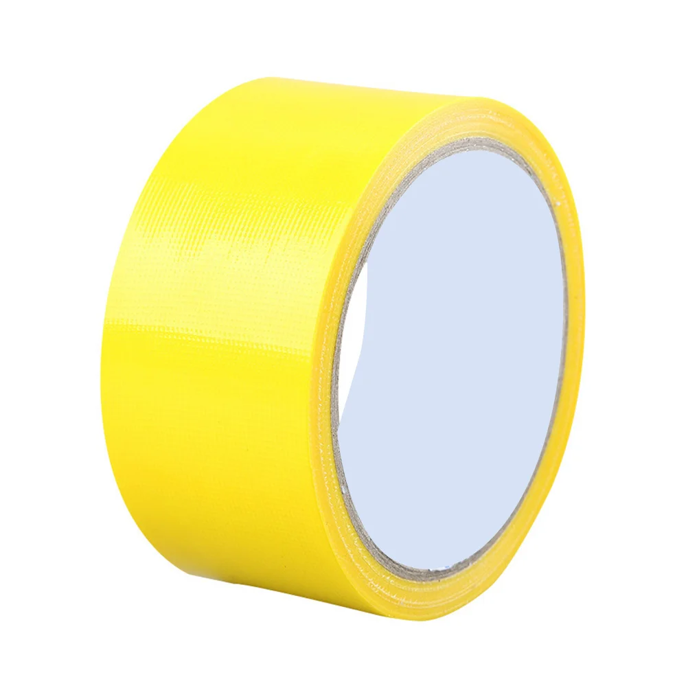

Fluorescent Duct Tape Single Sided Strong Adhesive Cloth Yellow Waterproof Outdoor Carpet Seams Heavy Packaging Repair Binding