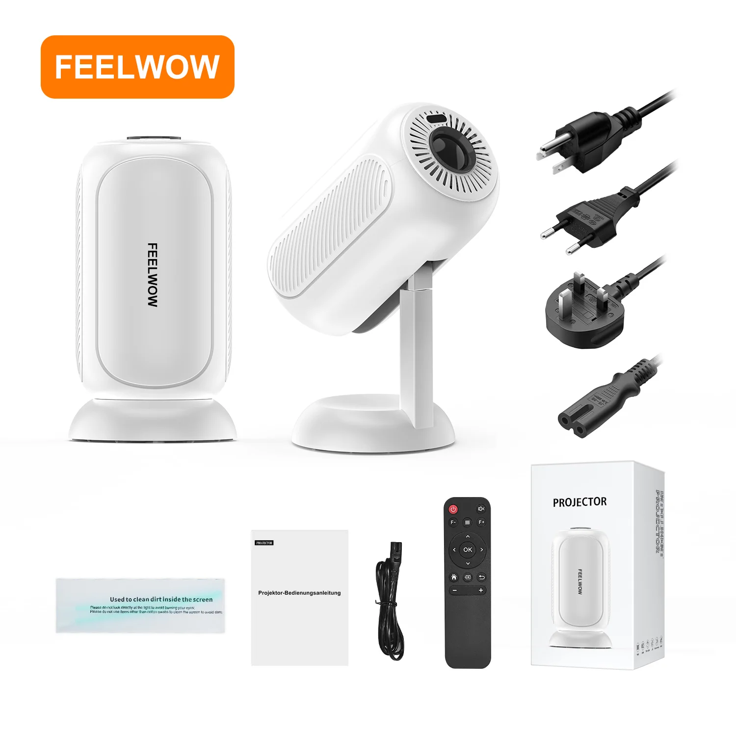 

Мини-проектор TS-6 4K для домашнего кинотеатра и игр, Android 13, встроенные динамики, портативный, короткофокусный, с автофокусом