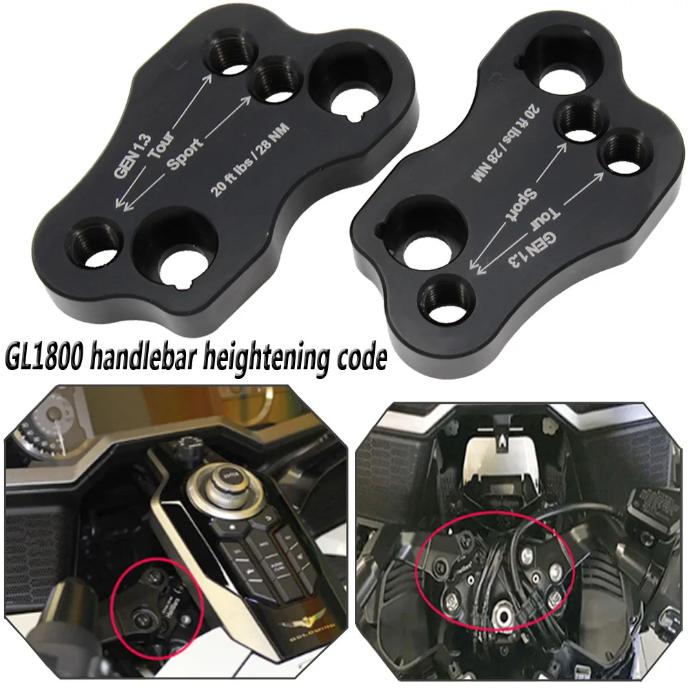 

New Motorcycle CNC Aluminum Handlebar Riser Heightening Clamp For HONDA Goldwing GL1800 GL 1800 2018 2019 Motorcycle Accessories