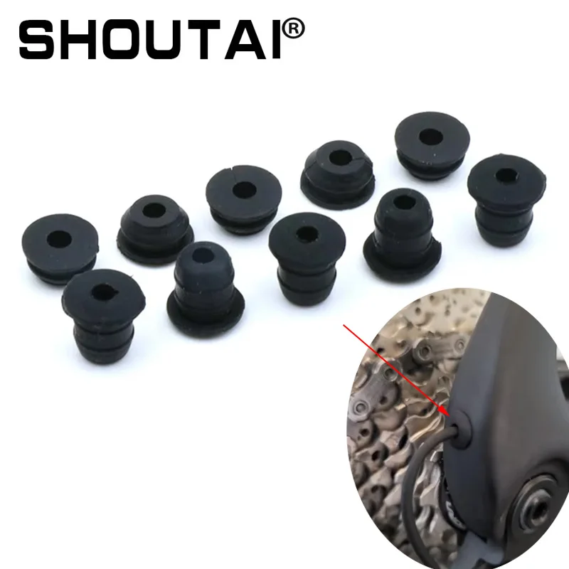 5 Pcs Rubber Plug Frame Electronic Shifter Cable Cover Front Rear Derailleur Mechanical Accessories  For Di2 6mm 7mm 8mm