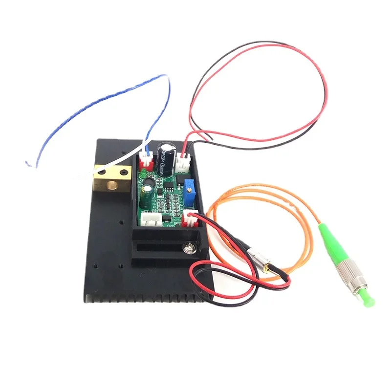 658nm 5 mw 62.5/125um FC/APC Rode Laser Pigtail Fiber Diode Module 12VDC TTL 1 m