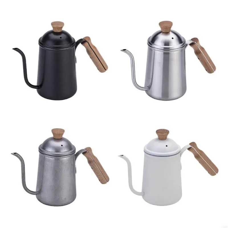 

650ml Coffee Hand Brewing Pot Stainless Steels Pours Over Kettle Gooseneck Coffee Pot Kitchen Tool for Home Office