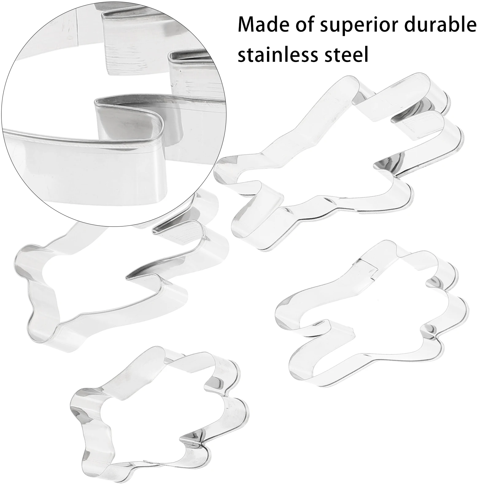 

4 Pcs Cookie Set Animal Molds Baking Tools Figure Rabbit Gift Stainless Steel