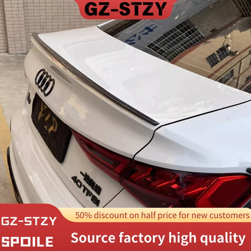 Para Audi A3 S3 8Y Sedan Spoiler 2021 2022 2023 2024 alerón trasero del maletero estilo S accesorios Kit de carrocería