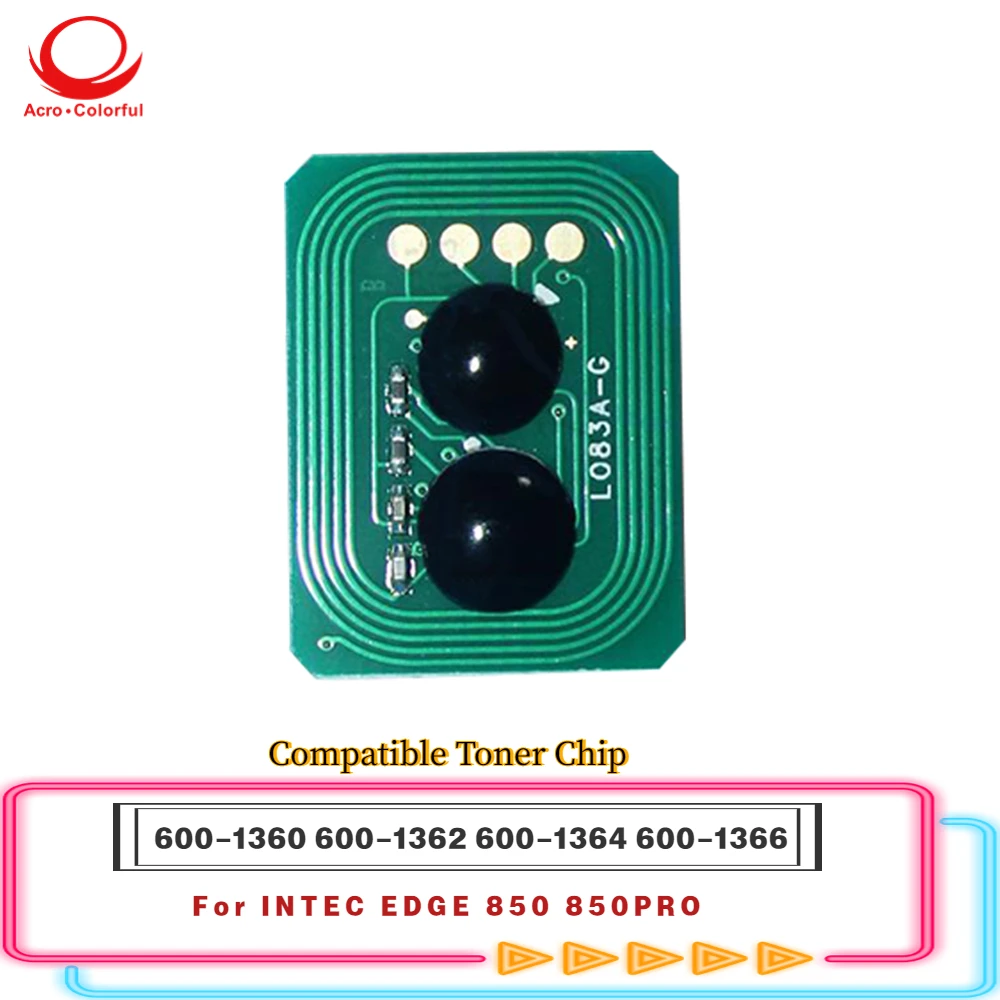 

600-1360 600-1362 600-1364 600-1366 Toner Chip For Intec EDGE 850 850PRO Laser Printer Copier Cartridge Reset