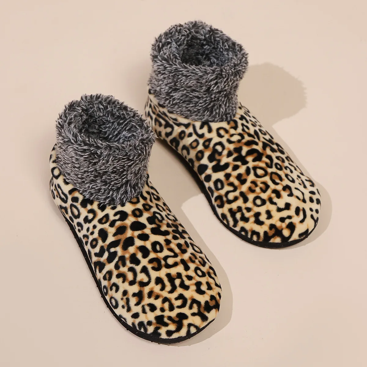 One Size Women's Autumn Winter Sock Leopard Floor Plus Size Warm Fashion Sock Solid Color Simple Thick Cashmere Funny Wholesale