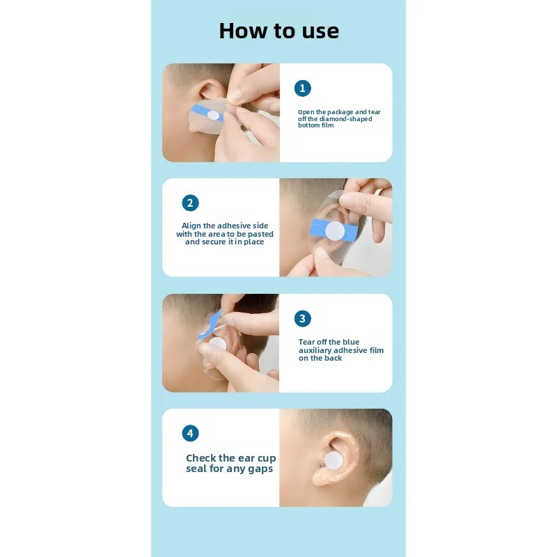 300PCS Household Medical Waterproof Ear Sticker Infant Baby Bath Accessory Adult Children Swimming Ear Protector Cover