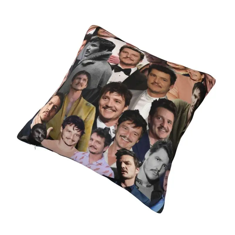 Custom Pedro Pascal Photo Collage Pillowcase Nordic Cushion Cover Car Pillowcase