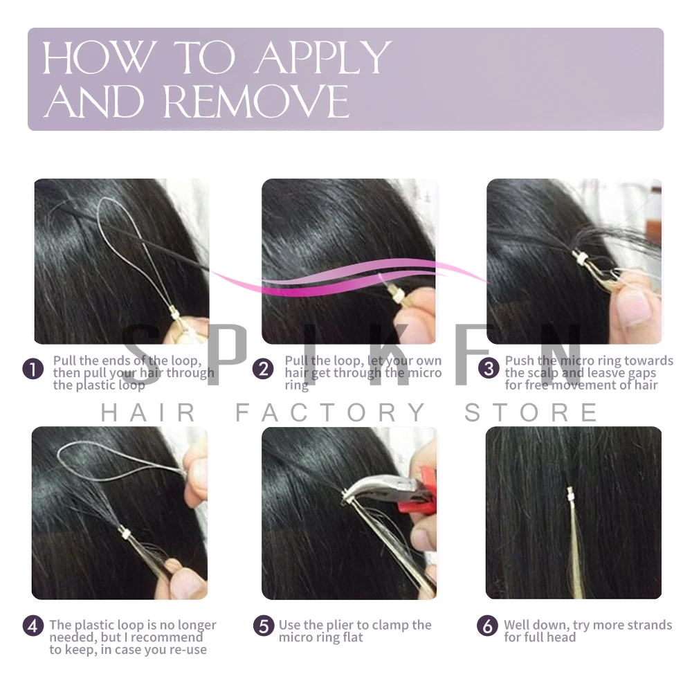 50Strands Micro Loop Hair Extensions 12