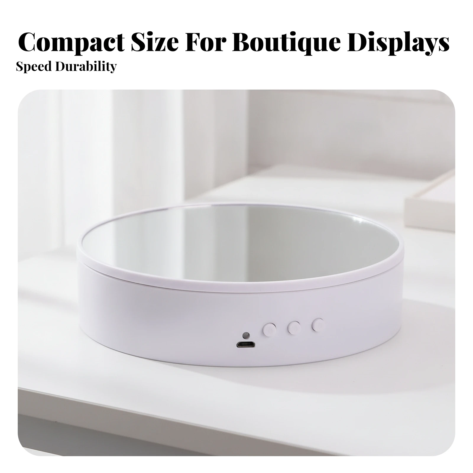 Electric Rotating Turntable 360 Degree Motorized Display Turntable Rotating Display Stand Adjustable Speed Low Noise