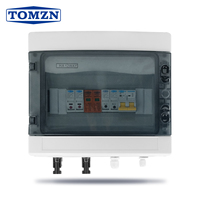 Solar photovoltaic PV Combiner Box With Lightning Protection 2 input 1 out DC 600V Fuse MCB SPD Waterproof Box IP65 12ways