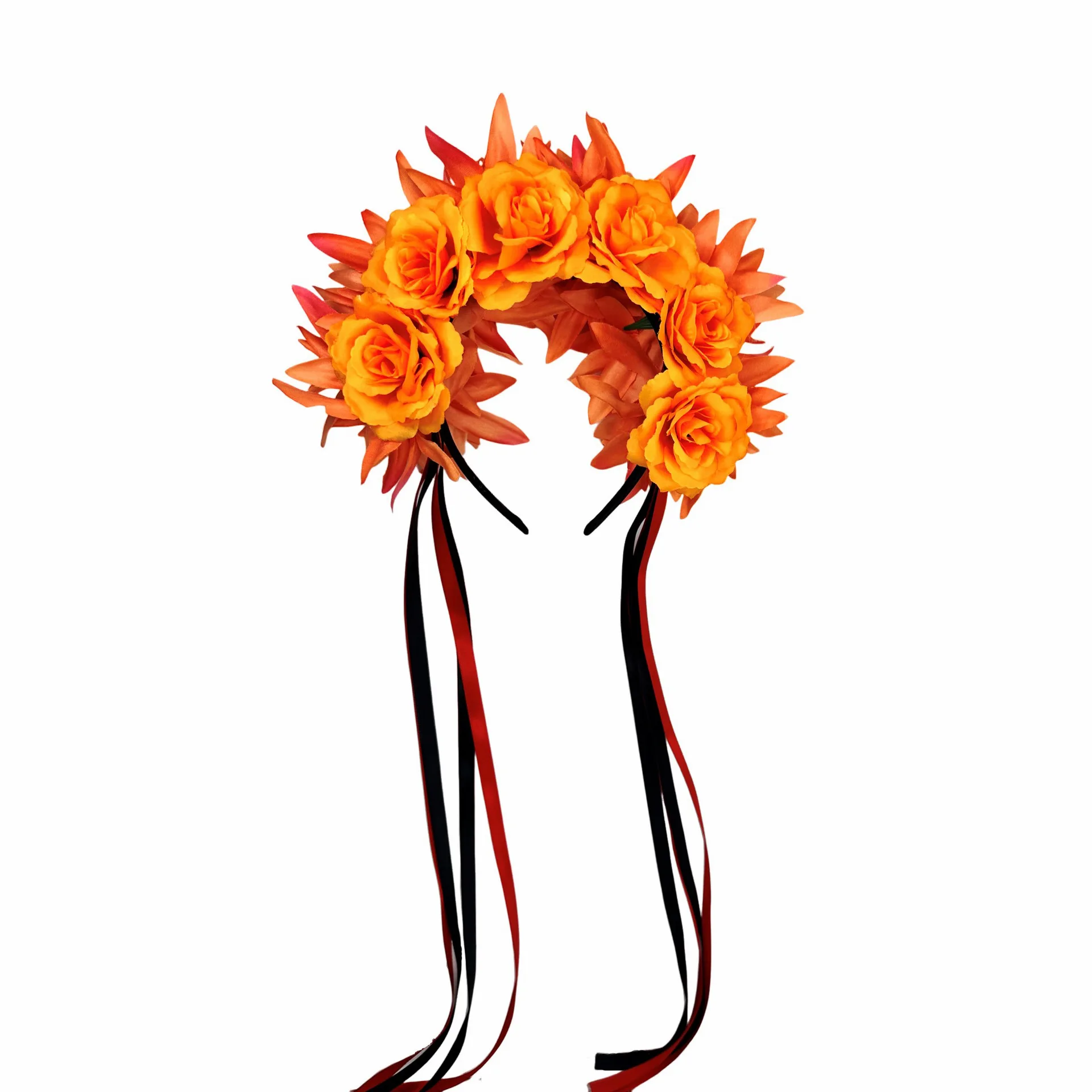 

Festive Flower Headband Headpiece Hair Band For Photography Prop Cosplay Day Of The Dead Celebration