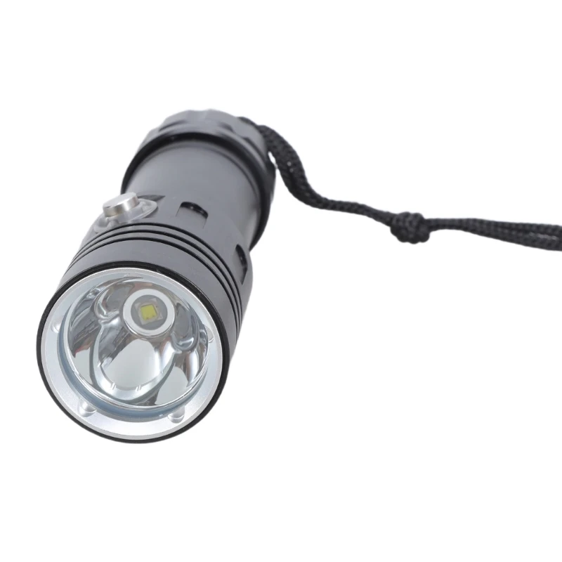 Lanterna mergulho com LED Lanterna 4 Modos Subaquática Segurança da luz mergulhe leve 601c