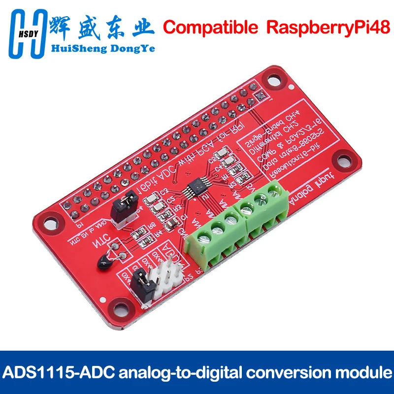 

official 3.3V ADS1115 ADC Module for Raspberry Pi 3/2 / B + / I2C RPI ADS1115 ADC Analog to Digital Converter for arduino