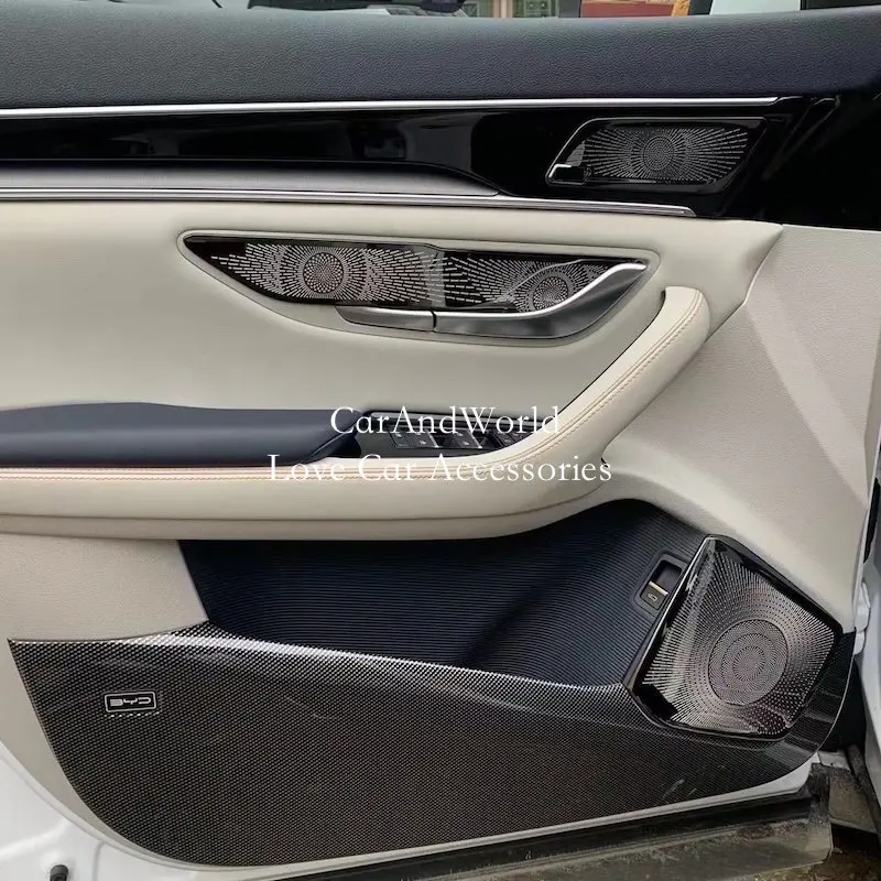 

Stainless Inner Speaker Ring Horn Sound Music Trumpet Audio Cover Trims Car Loudspeaker Accessories For BYD SONG PLUS EV DM-i