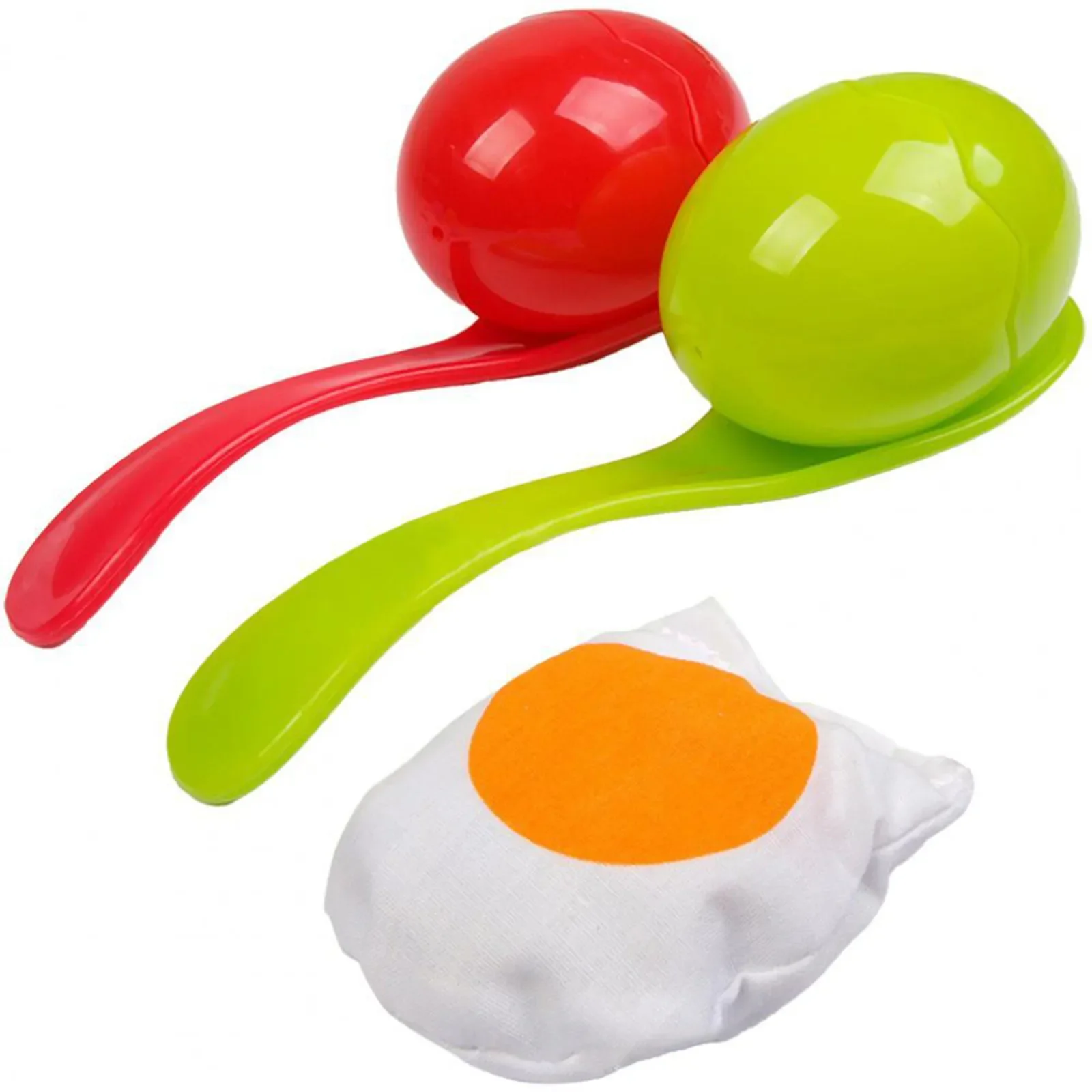 Eggs and Spoon Race Game Set with Yolk  Outdoor Games for Kids Field Sport Party Favors Toy Parent-child Interactive Game Toys