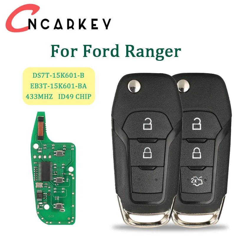 

Для Ford Ranger F130 F150 Fusion Galaxy Mondeo Explorer 2 кнопки дистанционный брелок для автомобильного ключа 433 МГц с чипом ID49 подходит для планшетов