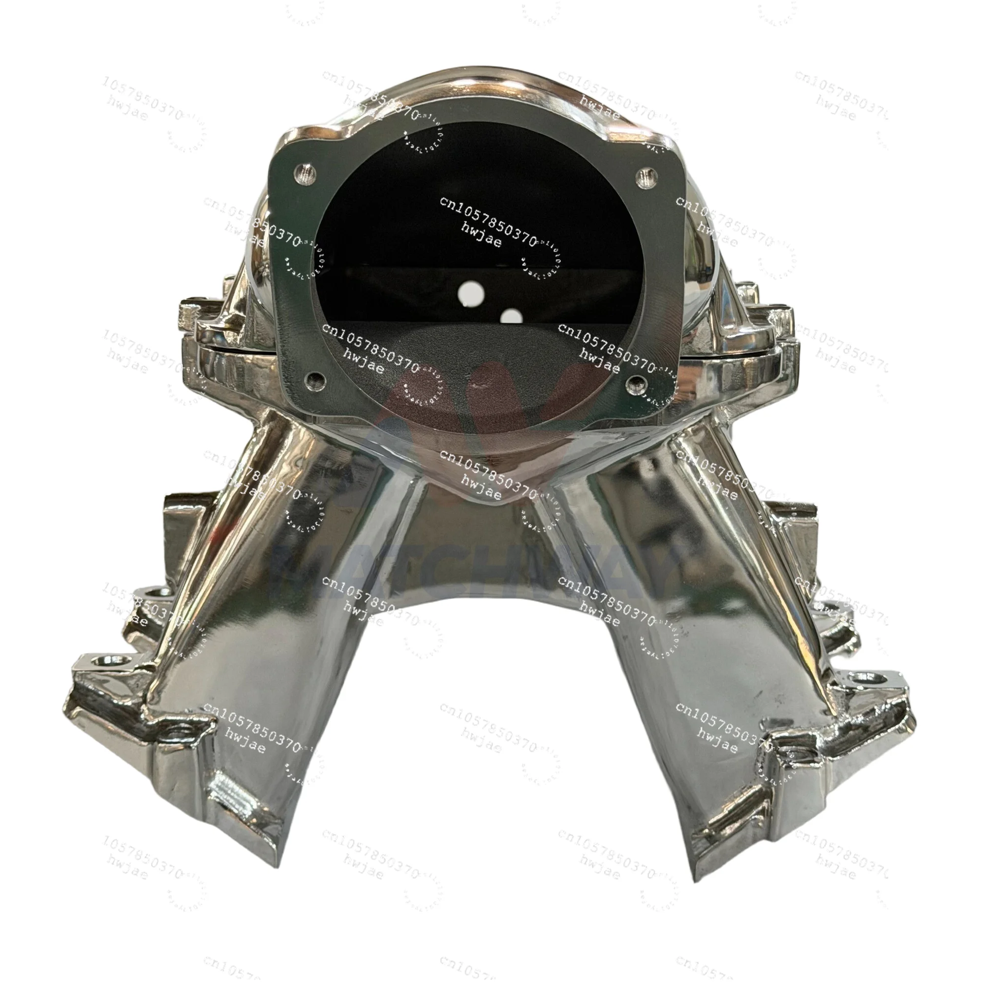 Polished Aluminum LS Lo-Ram EFI Intake Manifold With Fuel Rail Kit Compatible with Chevrolet LS1 LS2 LS6 Engine